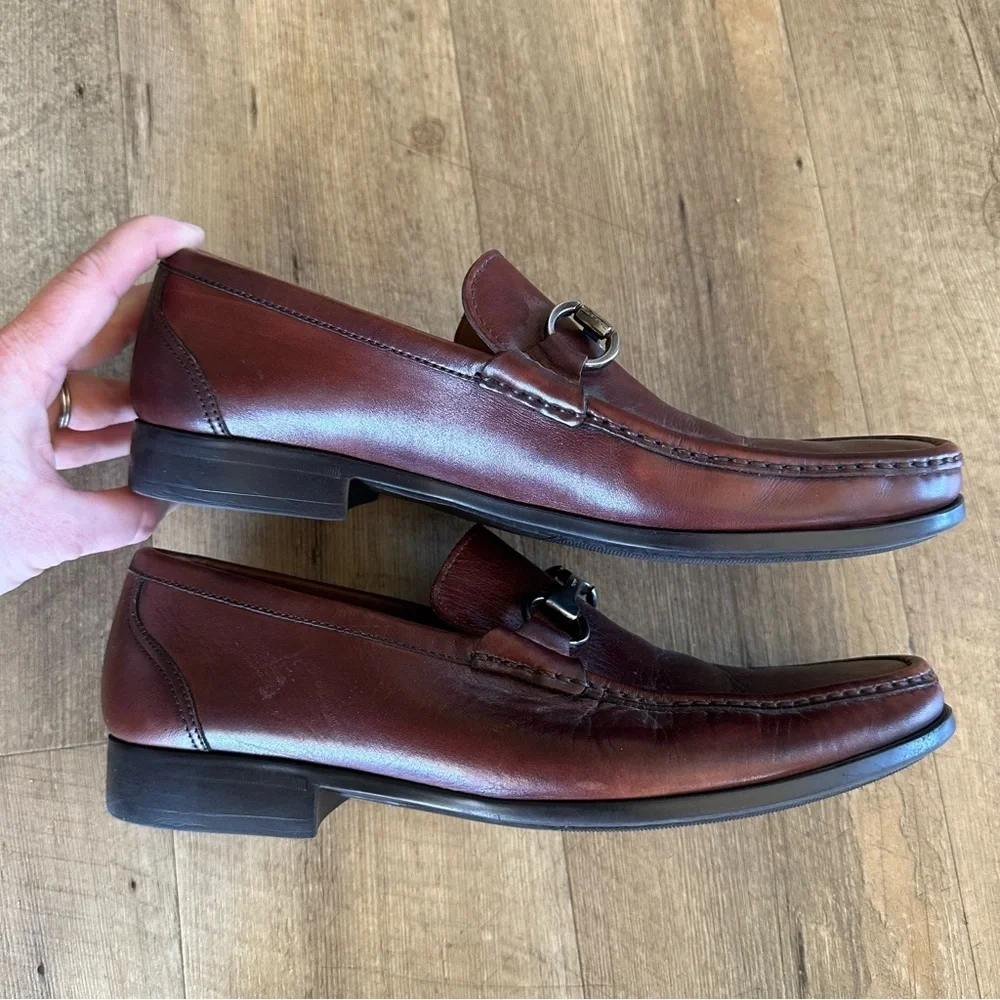 Magnanni Leather Horse Bit Loafer